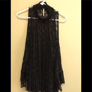 Beautiful black lace swing top from Free People.
